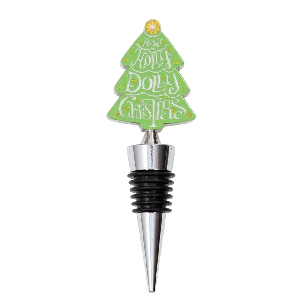 Dolly Parton "Have a Holly Dolly Christmas"  Wine Bottle Stopper 4.5"